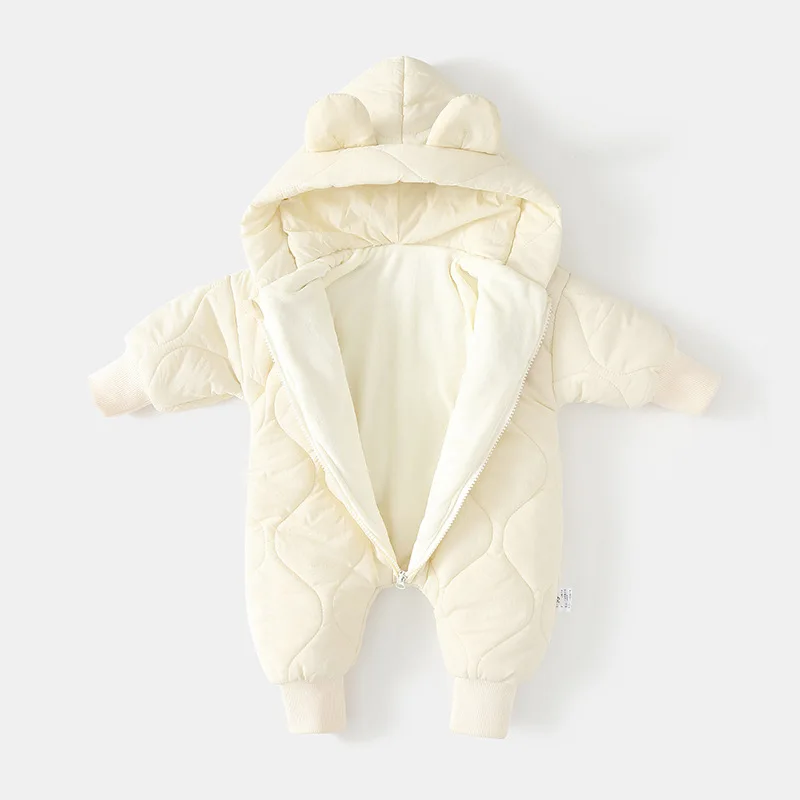 Color: Turquoise, Ships From: CHINA, Kid Size: 9M - ?»? Winter Baby Outwear Clothing Fur Lining Warm Toddler Girl's Boy's Rompers Cartoon Bear Infant Jumpsuit
