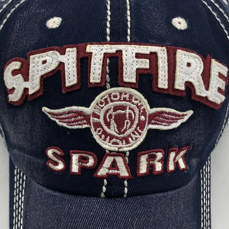Color: Navy Blue, Size: Adjustable - Men Hip Hop Rock Snapback Hat School Jeans Letter Printed Embroidered Baseball Cap Dance Cowboy Summer Women Club Party Visors