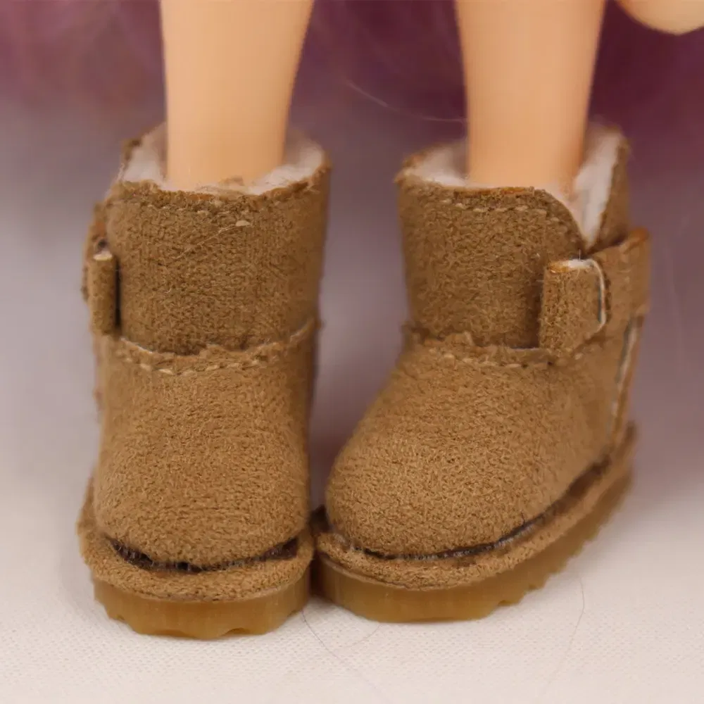 Color: black - Blyth doll warm Snow Boot with 6 styles for chossing suitable for Rubber and Joint body