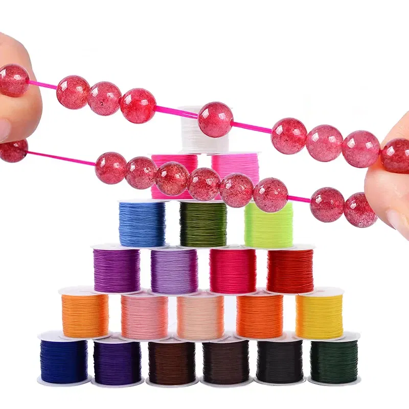 Color: multi, Size: S - DIY Fishing Lines Elastic Crystal Beading String Stretchable Thread For Bracelet Necklace Nylon Rubber Jewelry Making Supplies