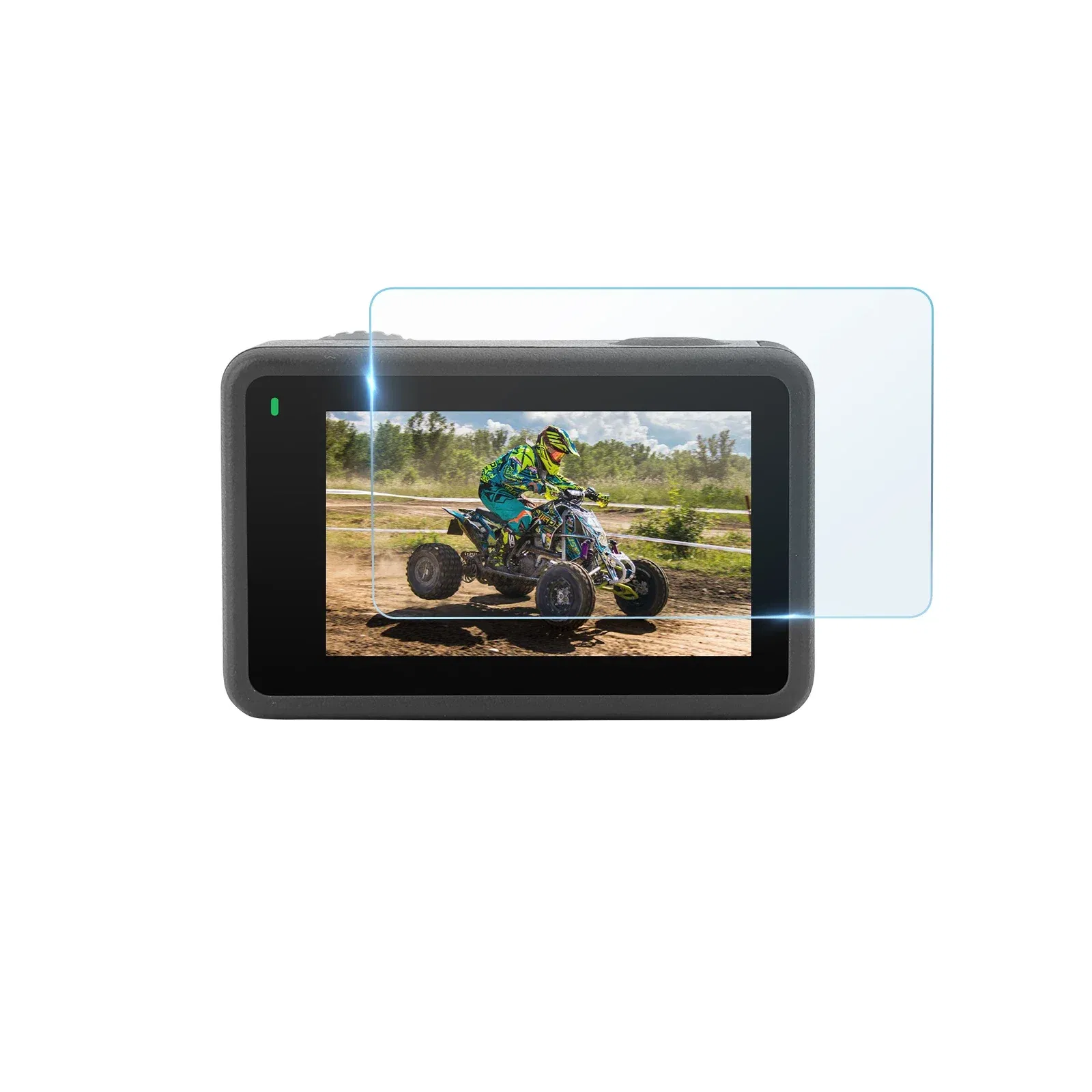 Colour: black color - 9H Tempered Glass Film for Dji Osmo Action 3 Touch Screen Film Cover Combo Set Action Camera Accessories