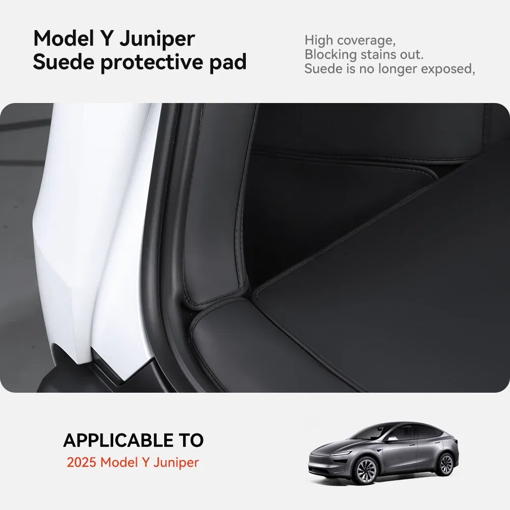 Color Name: Silver, Ships From: CHINA - YZ For Tesla Model Y Juniper 2025 New Leather Trunk Mats Fully Surrounded Waterproof Non-Slip Liner Custom Floor Mat Accessories