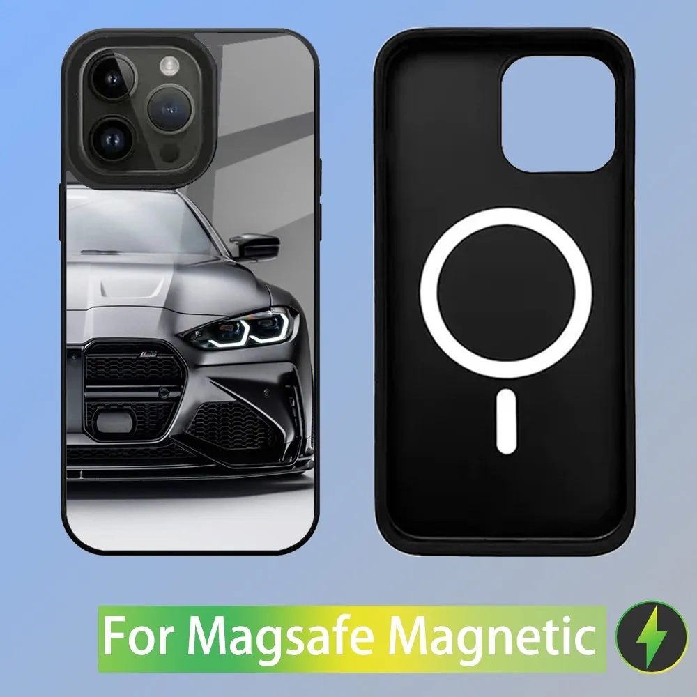 Color: Gold, Material: CANVAS - Cool Sport Car B-BMW Phone Case For iPhone 16,15,14,13,12,11,Plus,Pro,Max Mini Magsafe Magnetic Wireless Charging
