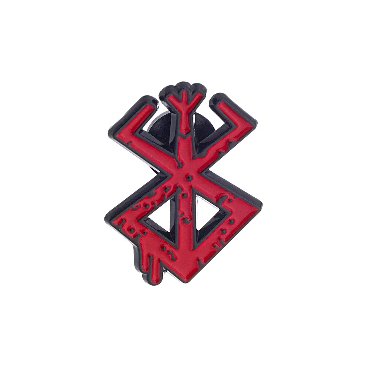 Metal color: SILVER PLATED - Berserk Beherit Anime Game Red Cartoon Alloy Brooch Clothing Personalized Matching Costume Accessories Badges Anime Pins