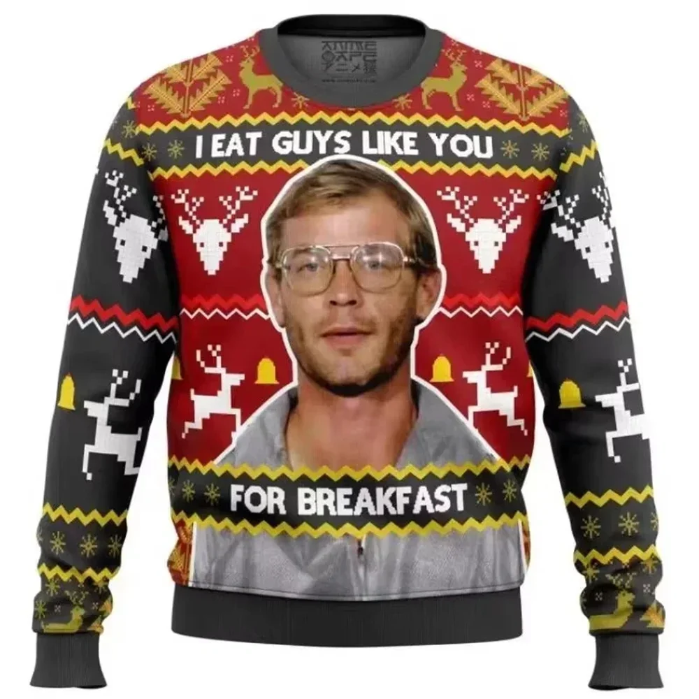 Color: Dark Grey, Size: XL - Home Alone Ugly Christmas Sweater Men Women Pullover Hot Sale Round Neck Long Sleeve Top Christmas Clothing 3D Funny Printed