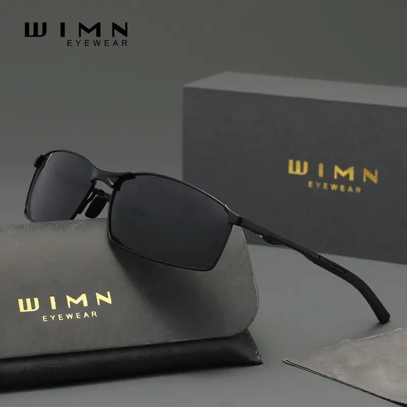 WIMNs Premium Polarized Rectangle Metal Glasses - Stylish & Durable Unisex Shades for All Occasions - Anti-glare, High-Definition Vision - Ideal for Driving, Sports, Vacation, Fishing & Photos - A Perfect Gift Choice