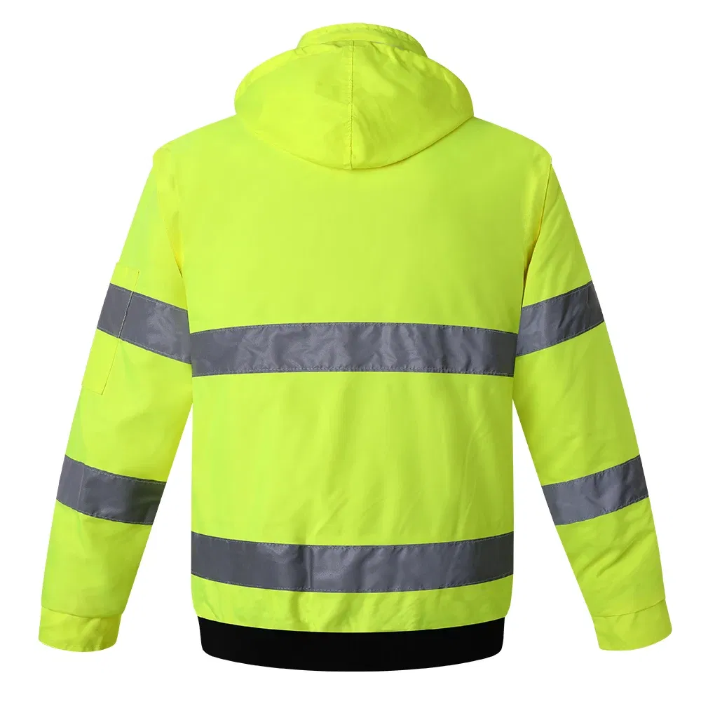 Color: Yellow, Size: XS - High Visibility Parka Windproof Jacket Waterproof Parka Men's Work Reflective Parka