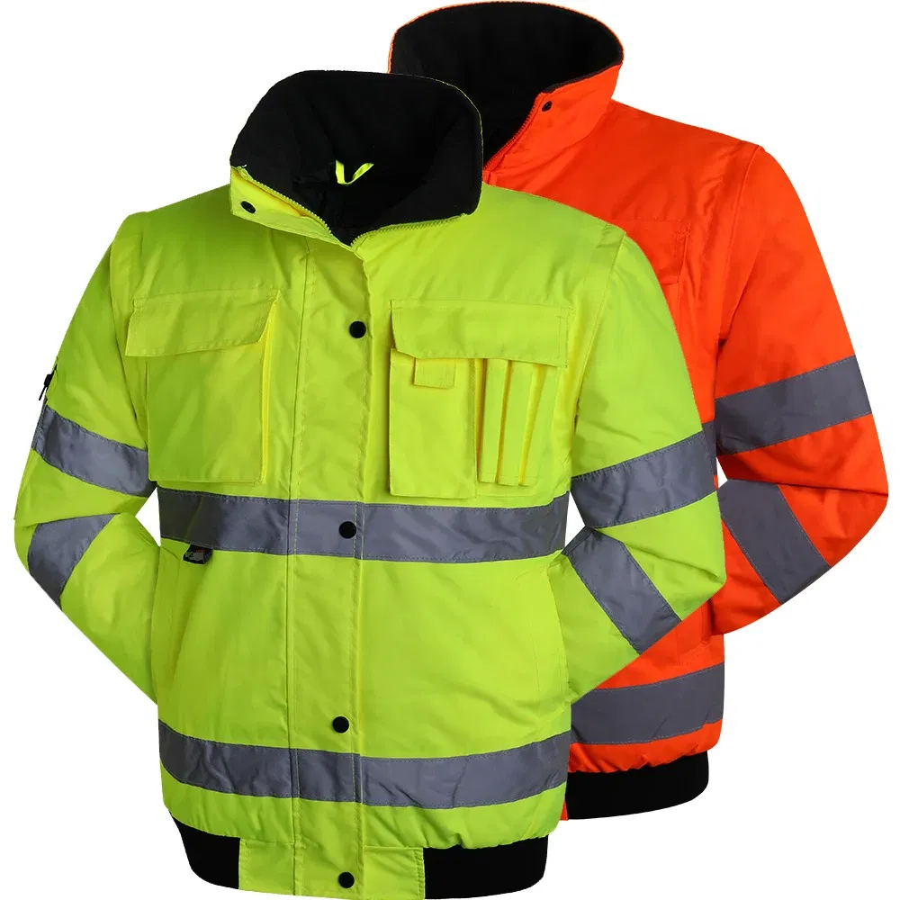 Color: Yellow, Size: XS - High Visibility Parka Windproof Jacket Waterproof Parka Men's Work Reflective Parka