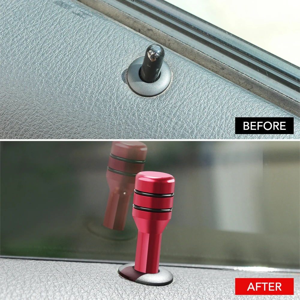 Color: Lavender - Car Alloy Door Lock Pins Lock Pin Screw Knob Mitsubishi Accessories Asx Lancer 10 9 Outlander Pajero Sport L200 Expo Eclipse