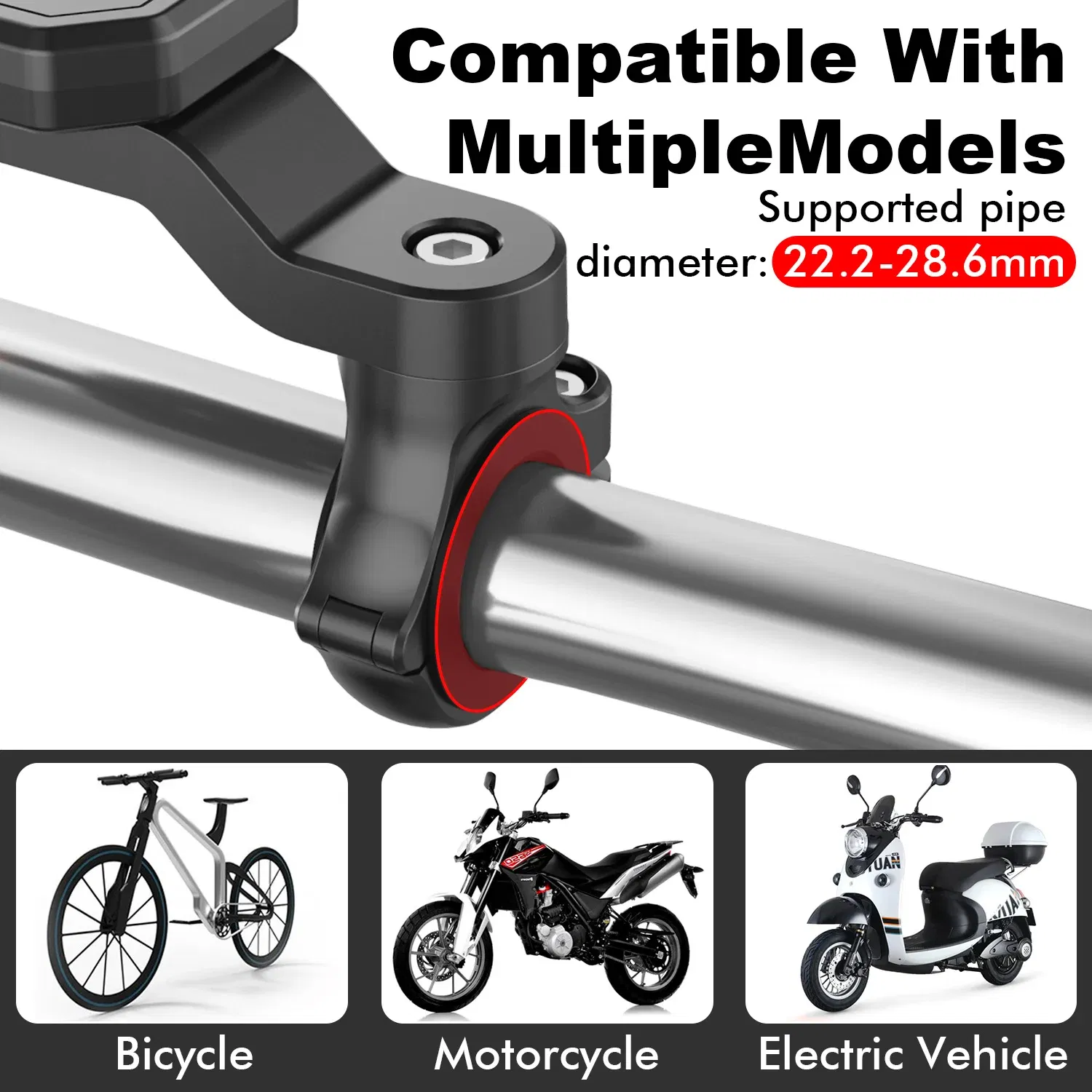 iBudim Quick Lock Bicycle Phone Holder Mobile Phone Stand for Motorcycle MTB Scooter Bike Handlebar Stand Mount Cycling Bracket