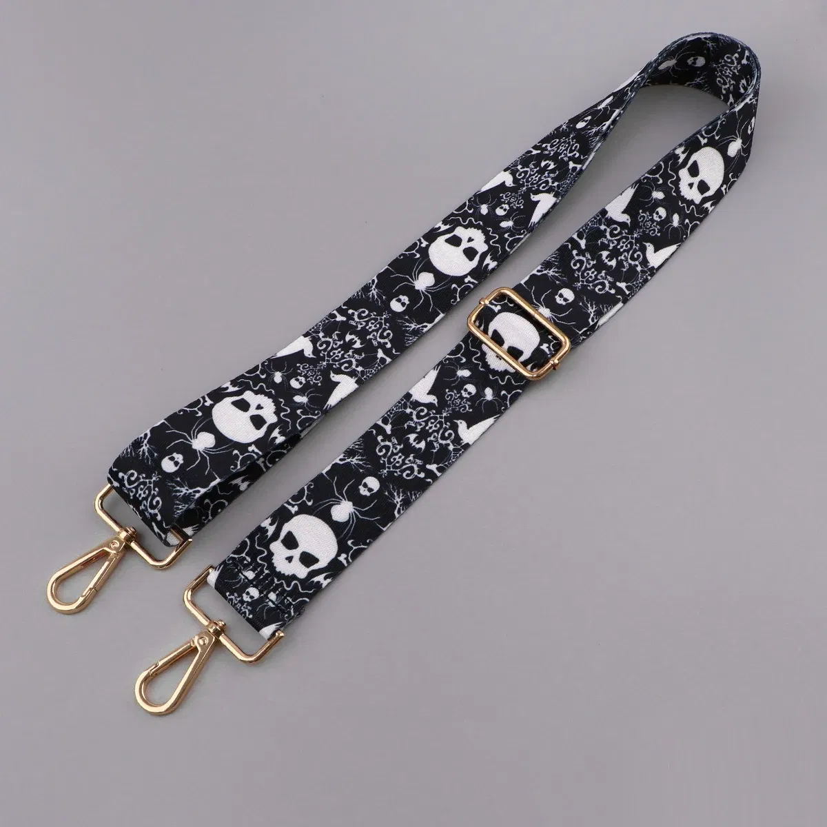 Color: Bronze - Butterfly Flower Pattern Women Shoulder Messenger Bags DIY Adjustable Nylon Strap Bag Part Accessories Female Handbag Strap