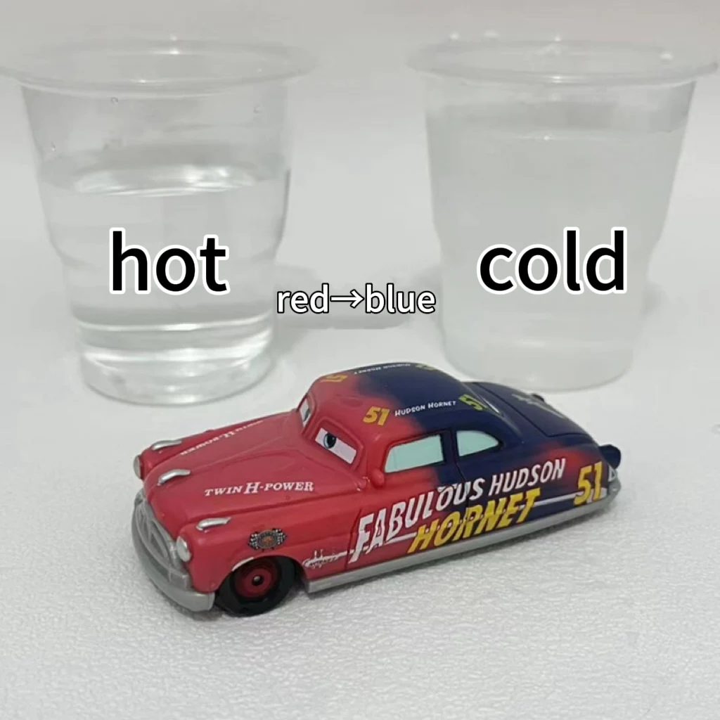 Color: Fluorescent Yellow - Pixar Cars 3 Temperature-variable Model Disney Lightning Mcqueen Racing Family Mack Uncle Car Toy Boy Girl Children Toys Gift