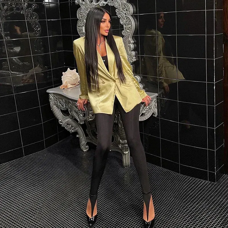 Color: black, Size: L - Y2K Long Korean Fashion Women Pants Spring Black High Waisted Skinny Sexy Glitter Casual Club Leggings Pants