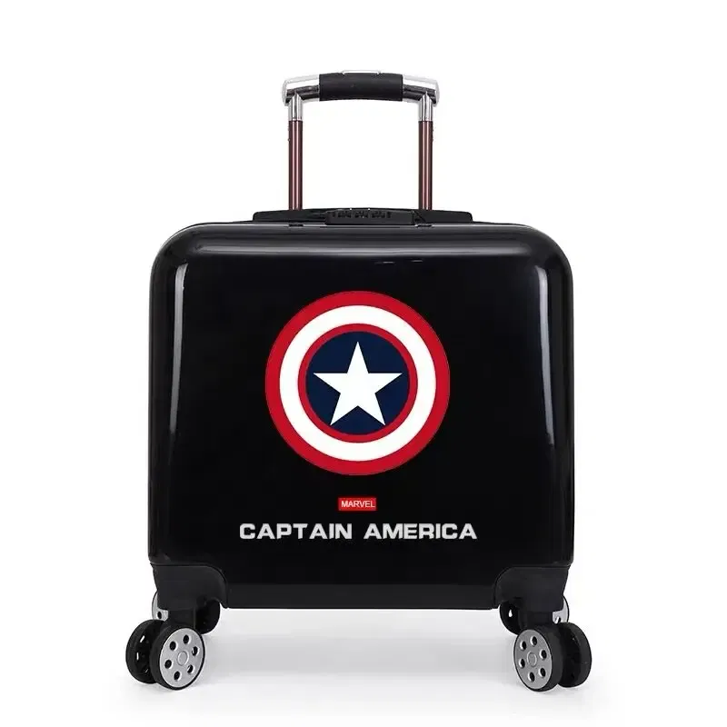 Color: SKY BLUE, Luggage Size: 18Inches 450mm - New boy cartoon trolley case kids suitcase rolling luggage girl lovely trolley box children school luggage bag with wheels