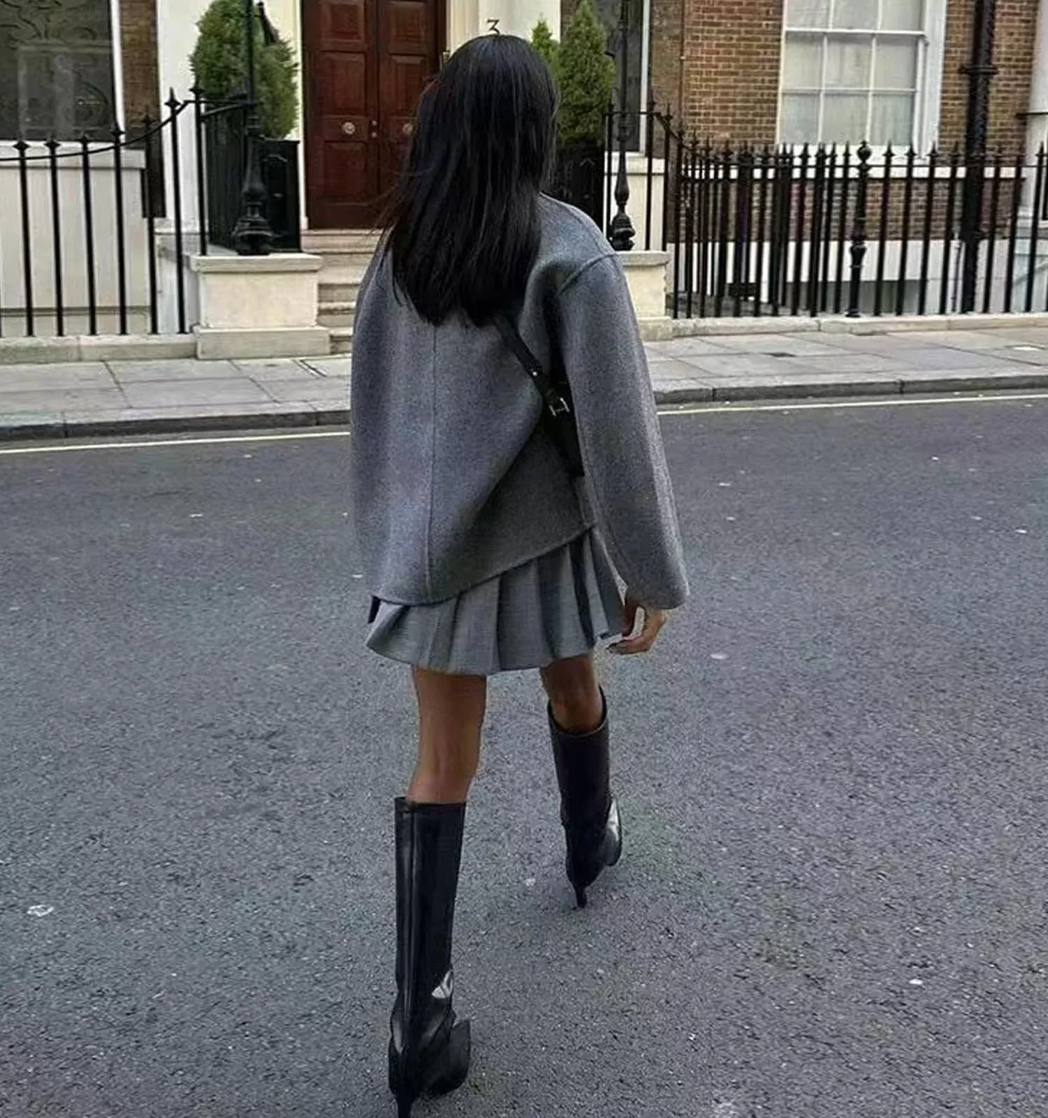 Three-row Button Short Plaids And Tweedst Coat Double-faced Woolen Goods