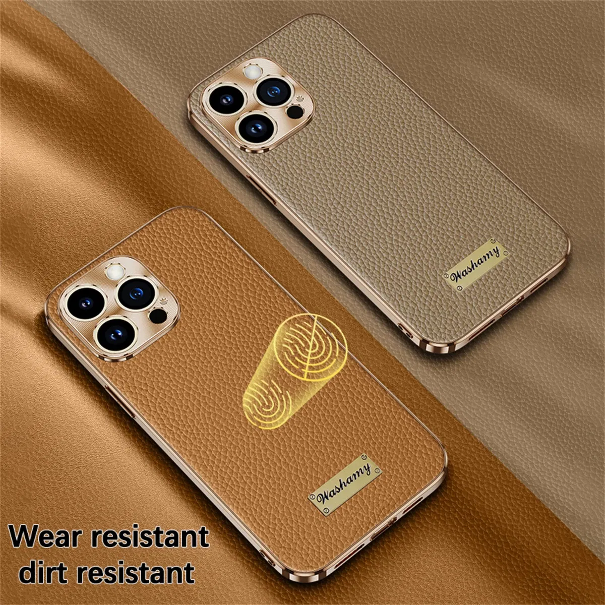 Color: SKY BLUE, Compatible-Phone Models: For iPhone 15 - Luxury Genuine Leather Phone Case For iPhone 15 14 13 Pro Max Plating Soft Silicone Frame Shockproof Cover For iPhone 16 Pro Max