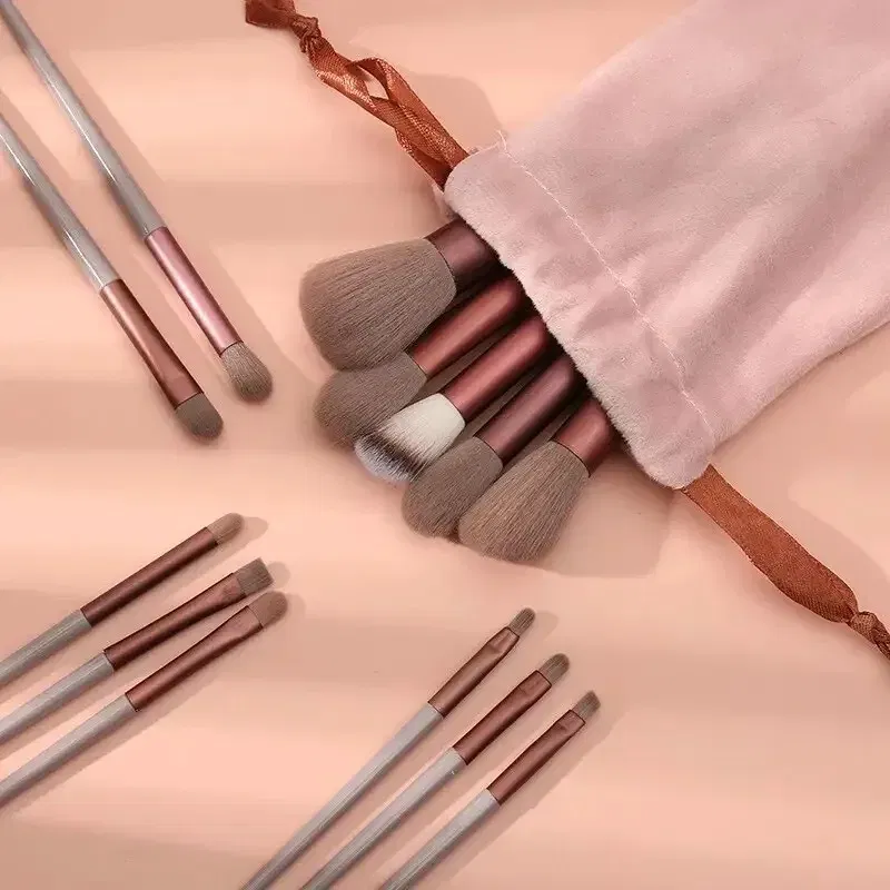 Color: Yellow, Ships From: CHINA - 13 PCS Makeup Brushes Set Eye Shadow Foundation Women Cosmetic Brush Eyeshadow Blush Beauty Soft Make Up Tools Bag