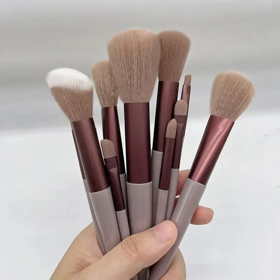 Color: Yellow, Ships From: CHINA - 13 PCS Makeup Brushes Set Eye Shadow Foundation Women Cosmetic Brush Eyeshadow Blush Beauty Soft Make Up Tools Bag