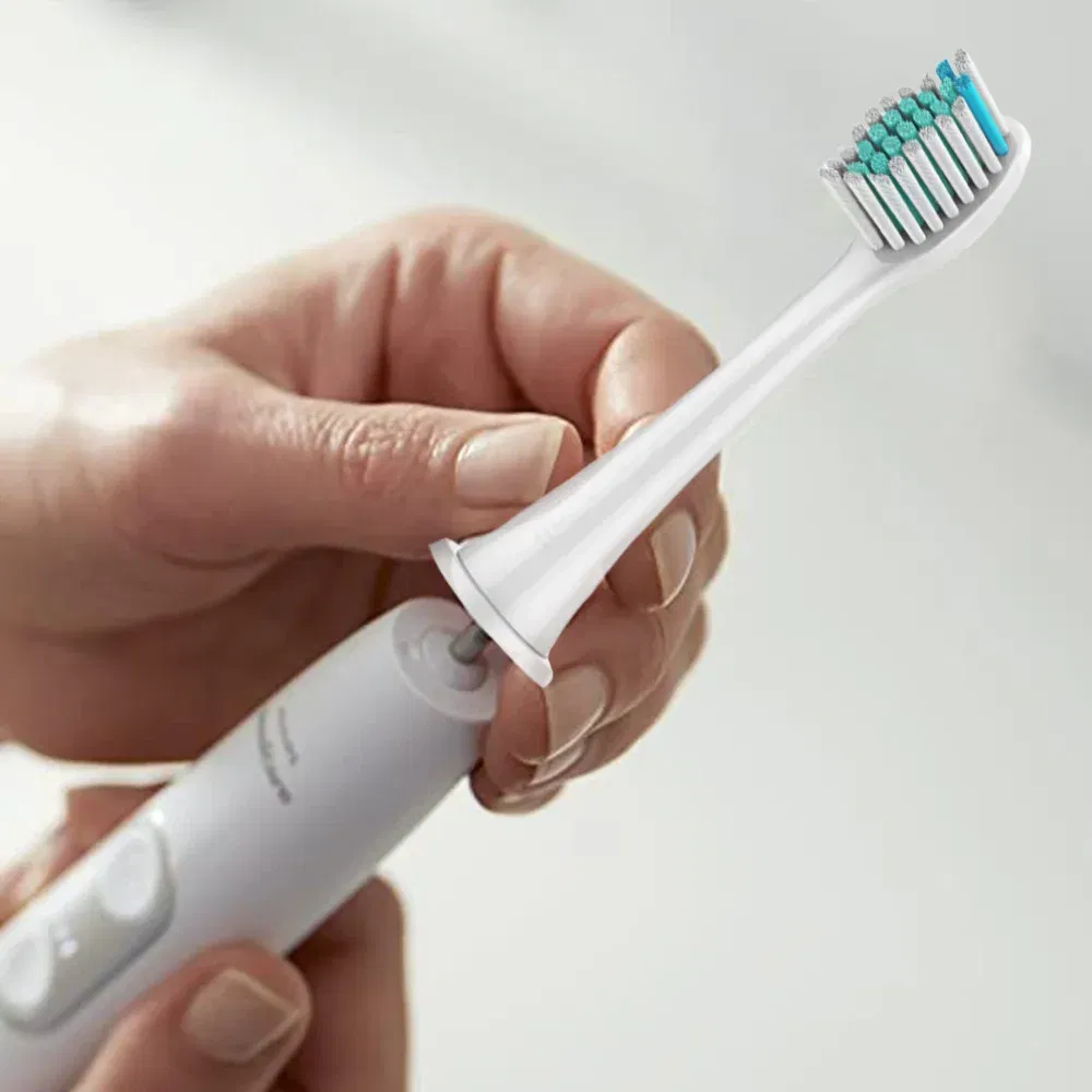 Color: Red - Electric toothbrush head, replaceable sonic electric toothbrush head, suitable for Philips Sonicare's electric replaceable brush