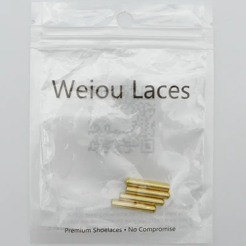 Color: Black, Ships From: CHINA - Weiou New 4pcs 1 Set of 4x22mm Seamless Metal Shoelaces Tips Head Replacement Repair Aglets DIY Sneaker Kits Silver Gold Black
