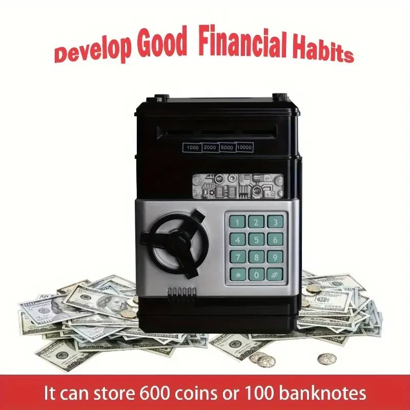 Electronic Coin Saving Bank  Cash & Electronic Banking Features