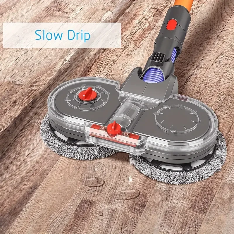 Electric Double Mop Attachment for Dyson V7V15  Dual Spin Mop with Water Tank