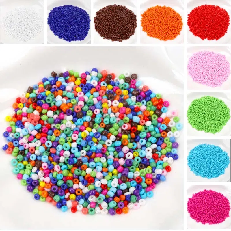 Color: WHITE, Item Diameter: 4mm - 150-1000pcs 2/3/4mm Charm Czech Glass Seed Beads DIY Bracelet Necklace Beads For Jewelry Making DIY Earring Necklace
