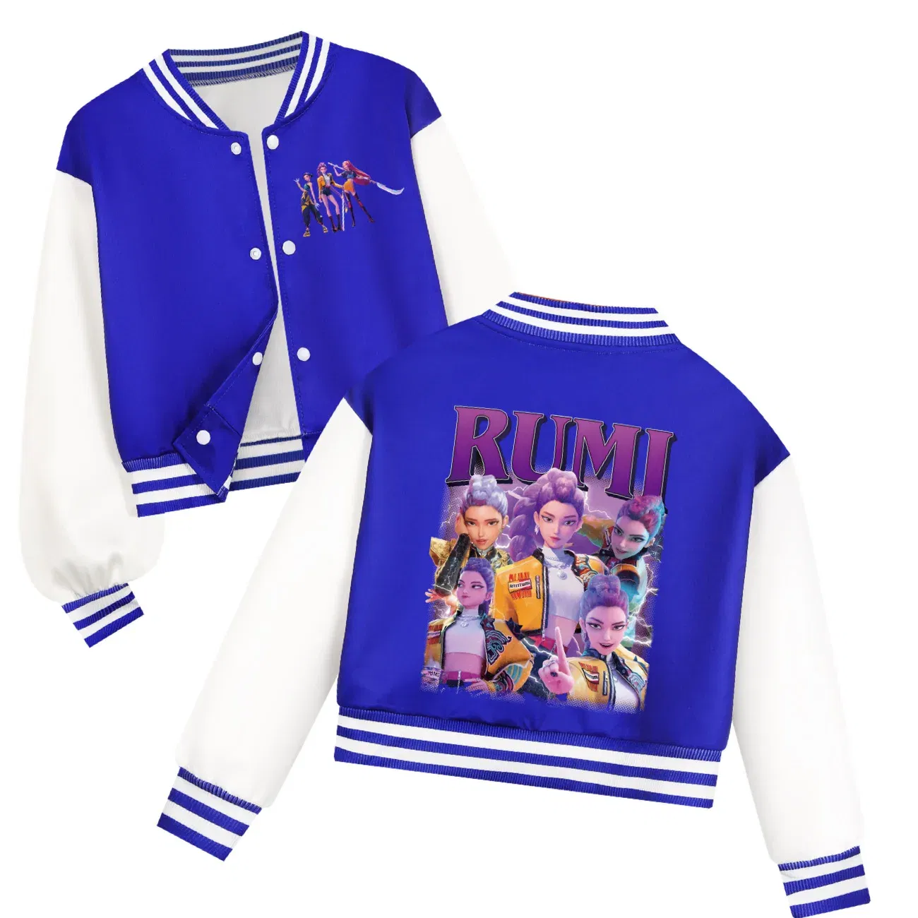 Color: Yellow, Kid Size: 7 - Kids KPop Demon Hunters Huntrix Clothes Boys Baseball Uniform Spring Autumn Girls Baby Casual Hoodies Children Costume