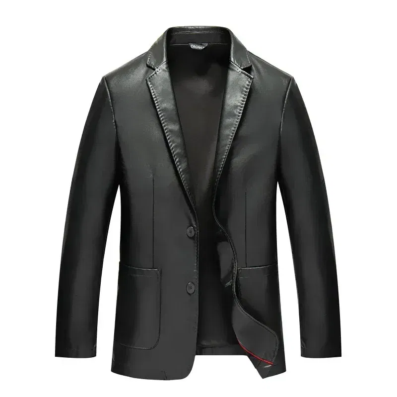 Color: Beige, Size: 4XL - QYLVAWOY Genuine Leather Jacket Men Short Black Leather Coat Male Real Sheepskin Leather Jackets Jaqueta Masculina Men's Clothes
