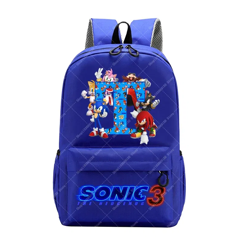 Color: Gold, Size: 12" - Sonics Children Cartoon Schoolbag Kids Anime Cute Backpack Boy Fashion Knapsack Student Casual Shoulders Book Bag Xmas Gift 2025