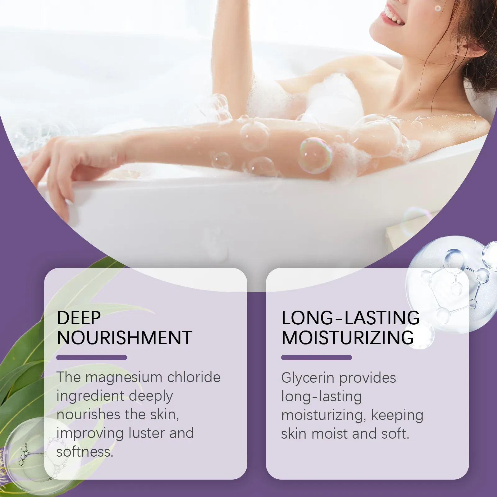 Eucalyptus Essential Oil Magnesium Bath Tablets Gentle Body Cleaning