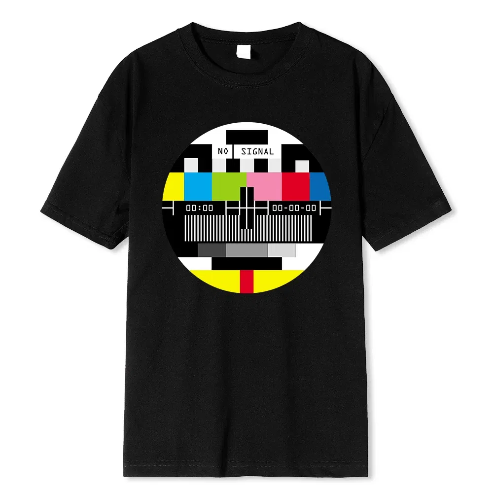Color: Pink, Size: S - No Signal Men Tshirt Hip Hop Style Streetwear Tops & Tees Novelty Geometric Short Sleeve Summer Cotton T Shirt Oversize T-shirts