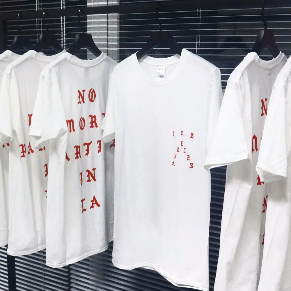 Color: black, Size: L - 2023 New Hip Hop T-shirt Kanye West I feel Like Paul 100% Cotton tshirts NO MORE PARTIES IN LA T SHIRTS Men Women Tee Tops
