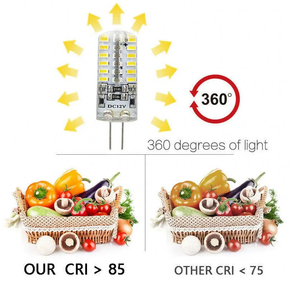 Emitting Color: Blue, Color: Warm White, Number of LED Chip: 3 pcs - 10Pcs G4 Led Bulb 2W 3W 5W 9W 10W 12W 15W AC/DC12V/AC220V 3014SMD Silicone Lamp Warm white/White l 360 Degree Angle LED Light