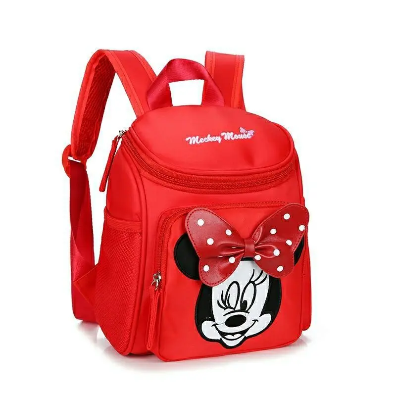 Color: black - Disney New girls frozen elsa anna princess Plush Backpacks kids School Bag Breathable kindergarten backpack