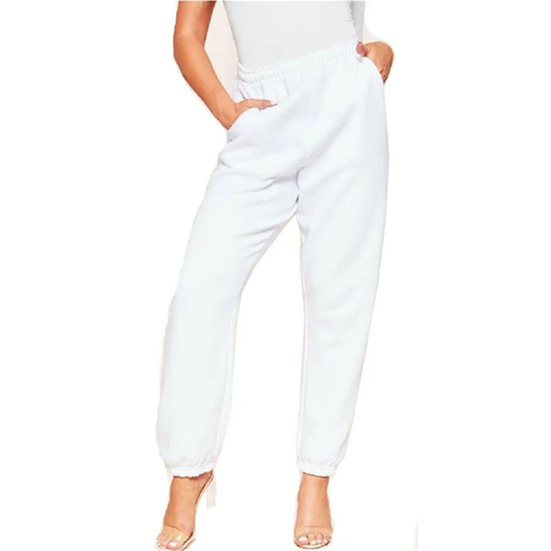 Color: GRAY, Size: XL - Trendy Women's Pants Loose Trousers Outdoor Casual Pants Four Seasons Sweatpants Women's Drawstring Jogging Pants