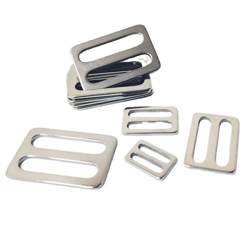 Size: 6# - Stainless Steel Tri-Glide Strap Adjuster Full Slider Square Buclke for Leather Craft Bag Shoulder Strap Belt Webbing