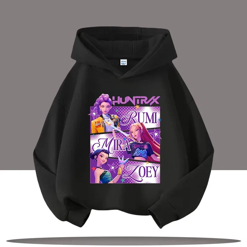 Color: MULTI, Kid Size: 8 - Y2K KPop Demon Hunters Hoodies Teenage Girls Boys Rumi KPop Demon Hunters Hoody Autumn Casual Long Sleeve Children's Clothing