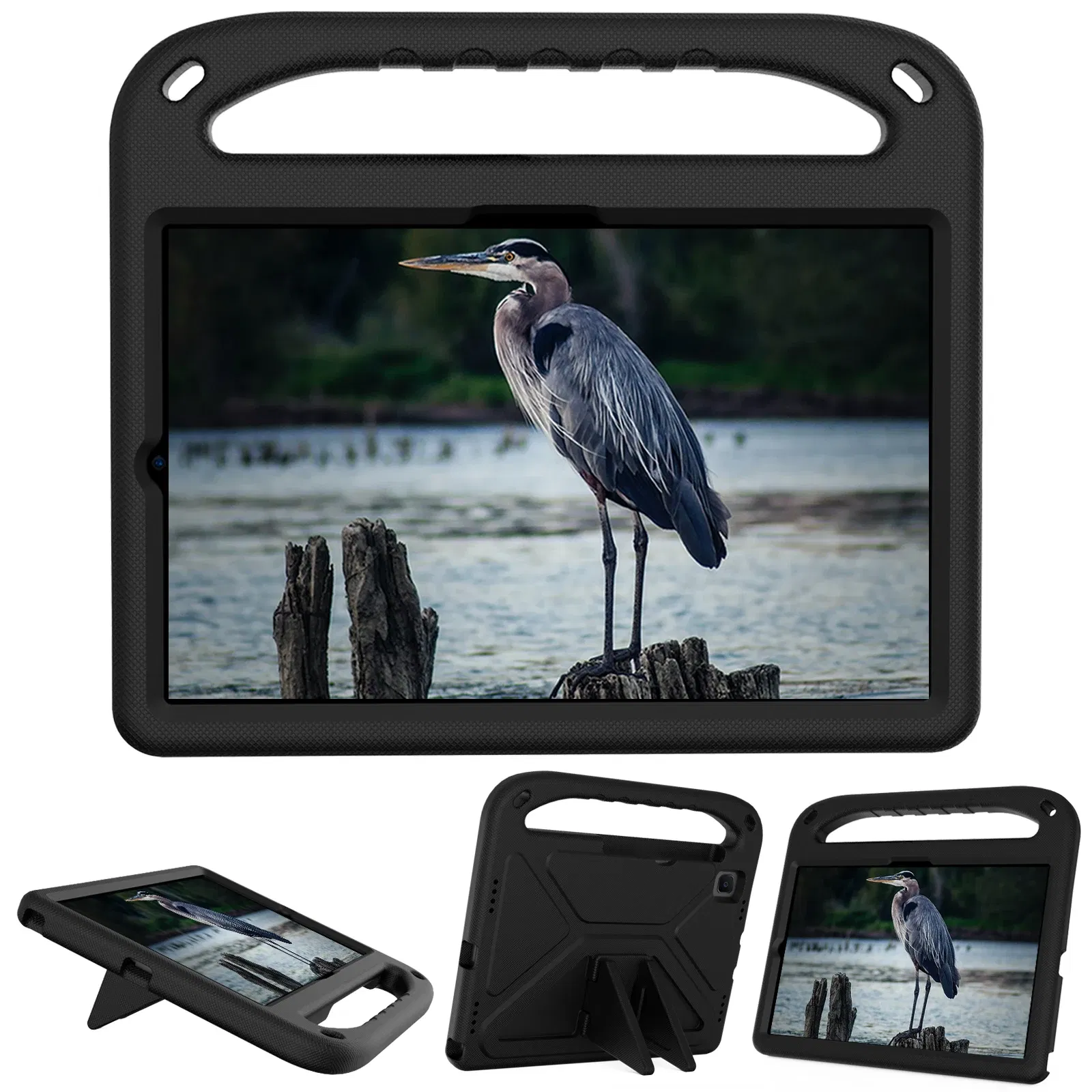 Color: black, Size: Fourteen - Kids tablet case for Samsung Galaxy Tab S9FE+ S9+ S9 S8 S8+ S7FE S7+ A7Lite S5e S6 Lite A9+ A9 A8 A7 T510 T307U Child shel
