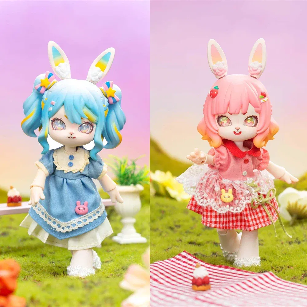 Color: Yellow - Bonnie Blind Box Toys Cute 1/12 Bjd Obtisu11 Jointed Doll Mystery Surprise Box Action Figure Kawaii Dolls Girls Christmas Gift