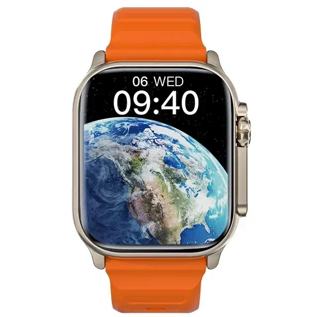 Color: Orange - New Watch T800 U2 Smart Watch 49mm 2024 New NFC Men Women GPS Track Bluetooth Call BT Music Games Wireless Charging Smartwatch