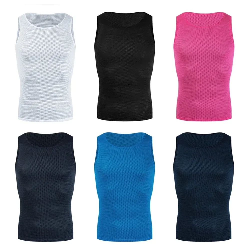 Color: Orange, Size: L - Cycling Base Layers Reflective Vest White Cycling Jersey Undershirt Quick Dry Elastici Vest Road Bike Jerseys