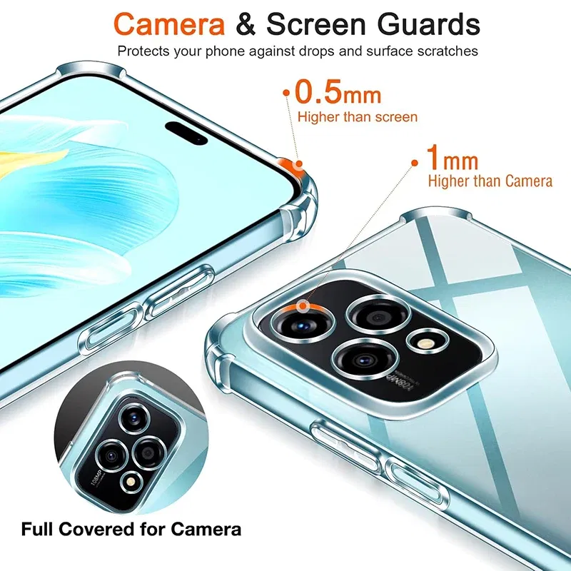 Material: Cotton Fabric - Shockproof Silicone Soft Case For Huawei Honor 200 90 70 50 Lite Pro Ultra Thin Cover For Honor200 Lite Clear Slim Fundas