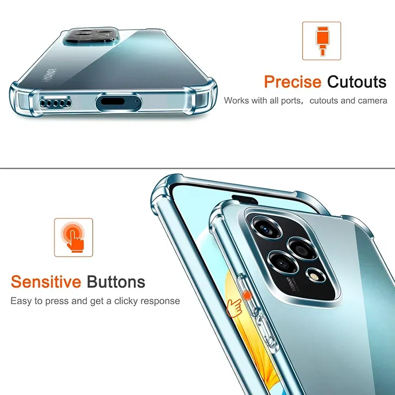 Material: Cotton Fabric - Shockproof Silicone Soft Case For Huawei Honor 200 90 70 50 Lite Pro Ultra Thin Cover For Honor200 Lite Clear Slim Fundas