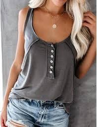 Blouse Solid Color Loose Camisole