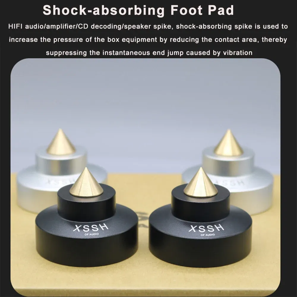 Color: WHITE, Bundle: Bundle 1 - 2023 New Shock Absorber Spikes XSSH Audio Audiophile Damping Pad HIFI Speaker CD Player Amplifier Aluminium isolation Feet Spike