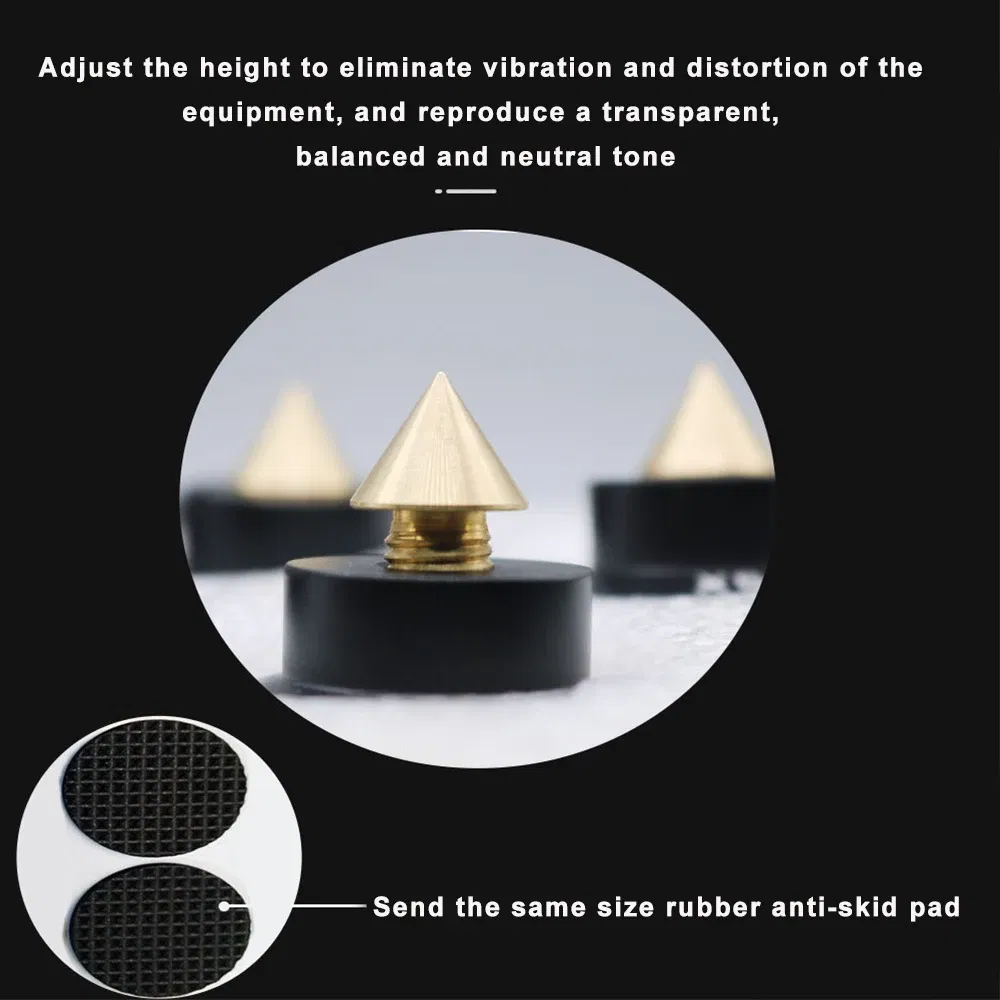 Color: WHITE, Bundle: Bundle 1 - 2023 New Shock Absorber Spikes XSSH Audio Audiophile Damping Pad HIFI Speaker CD Player Amplifier Aluminium isolation Feet Spike
