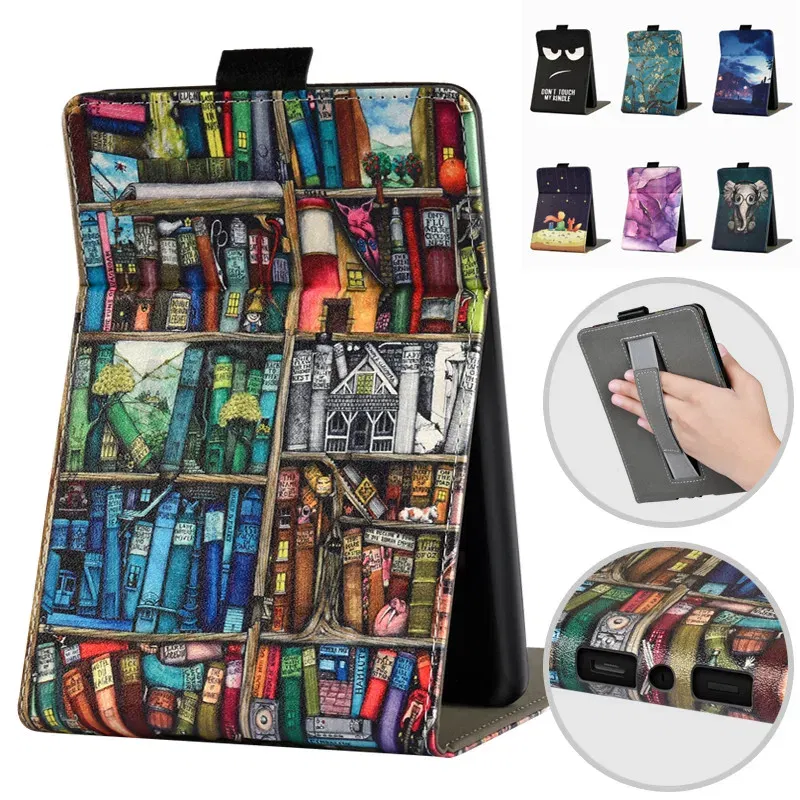 Color: WHITE, Size: Fourteen - Cute Smart Case for 6.8' 6'' Kindle Paperwhite Signature 11th Generation Edition 12th 2024 7'' 7th 10th 6th M2L4EK RS23CV Cover