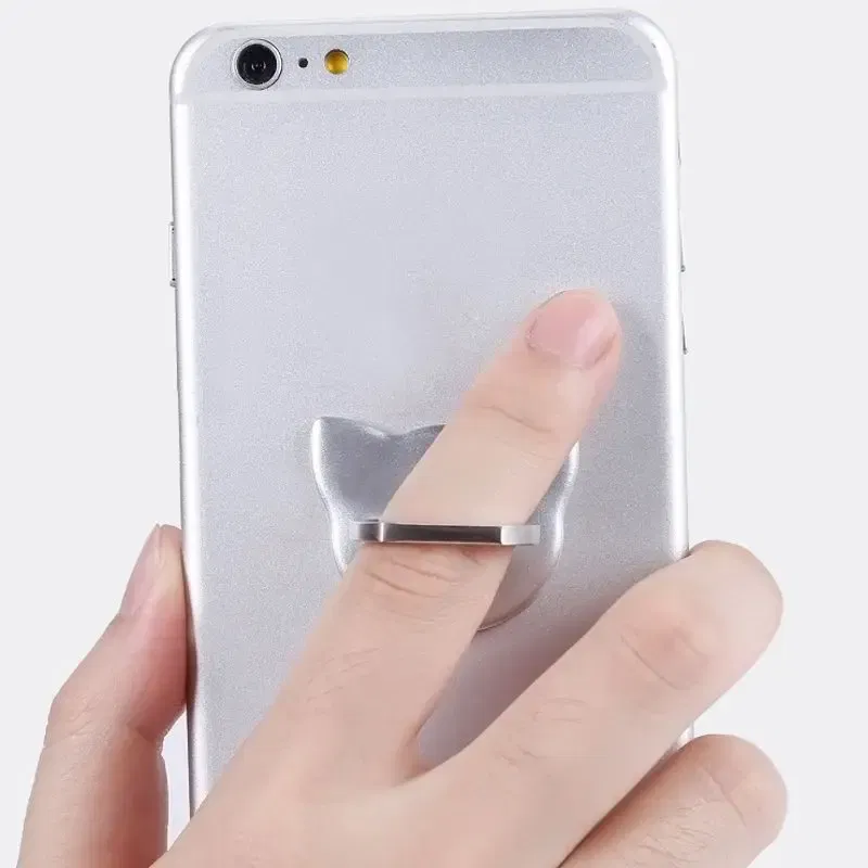 Color: dark blue, Ships From: CHINA - Cat Finger Ring Mobile Phone Holder 360 Degree Rotating Socket Round Smartphone Cell Car Mount Stand Support Accessories