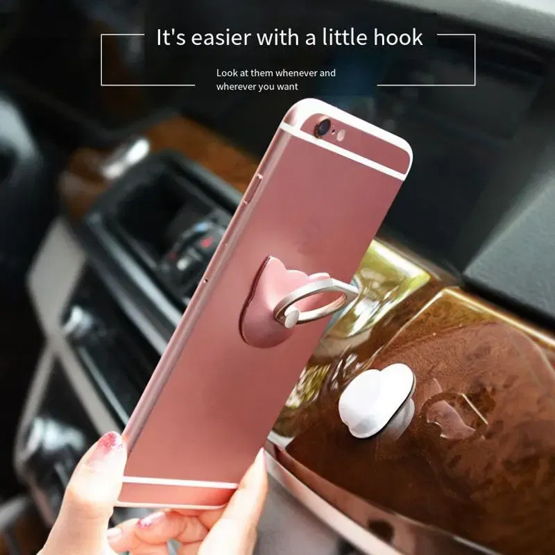 Color: dark blue, Ships From: CHINA - Cat Finger Ring Mobile Phone Holder 360 Degree Rotating Socket Round Smartphone Cell Car Mount Stand Support Accessories